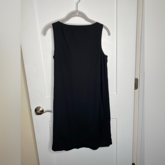 Theory Shift Pleated Black Cocktail Dress Women’s Size 6 - Picture 4 of 5